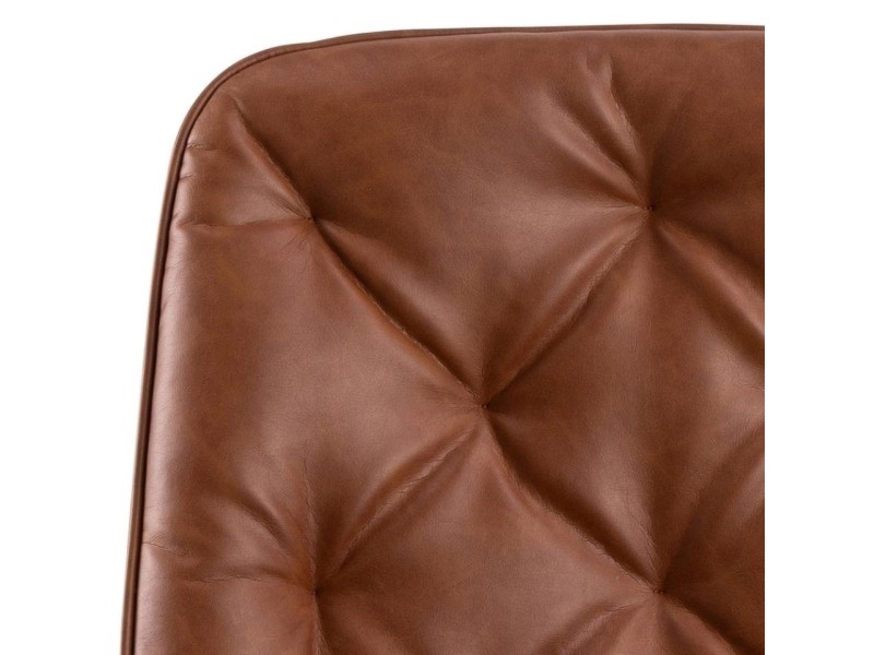 Fotel biurowy Erik brązowy PU - ACTONA